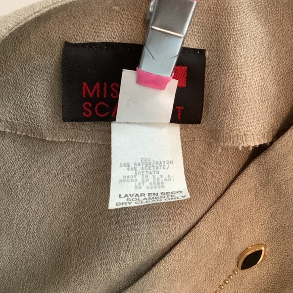 Miss Scarlett  Junior’s 2Piece Skirt Suit Tan Size 9/10 - Picture 6 of 8